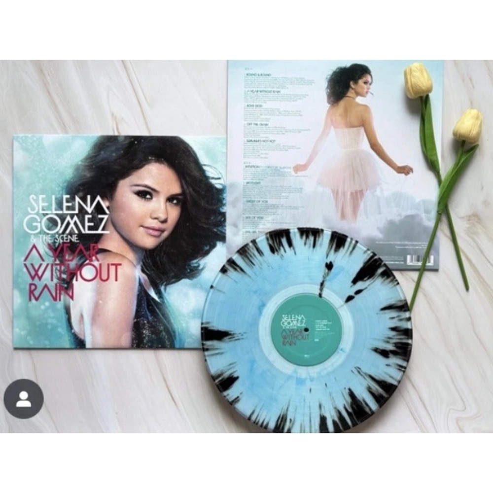 Vinyl Record LP Selena Gomez A Year Without Rain Blue and Black Splatter SEALED